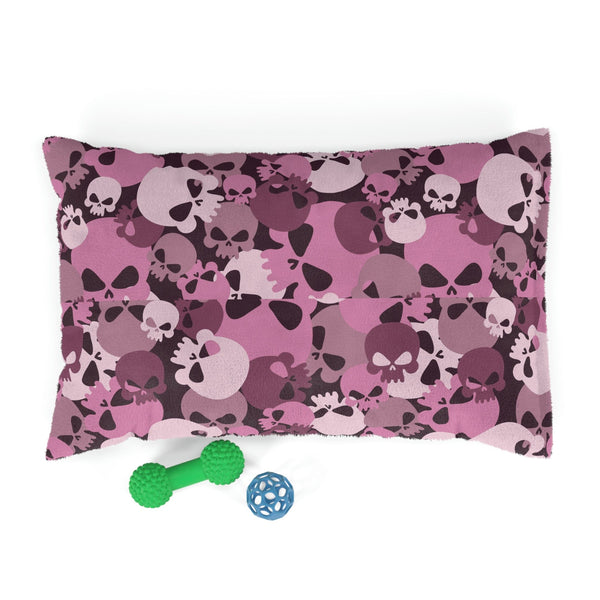 Pink Camo Feather Soft Fleece Pet Bed
