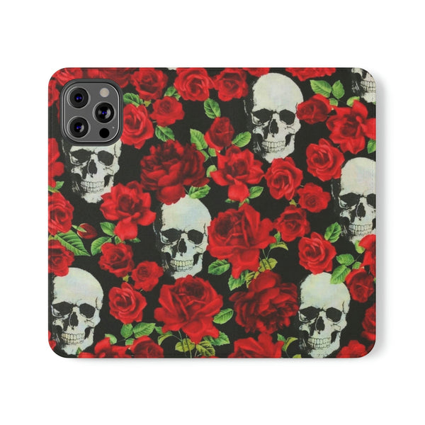 Skulls & Roses Flip Cases For iphone & Samsung