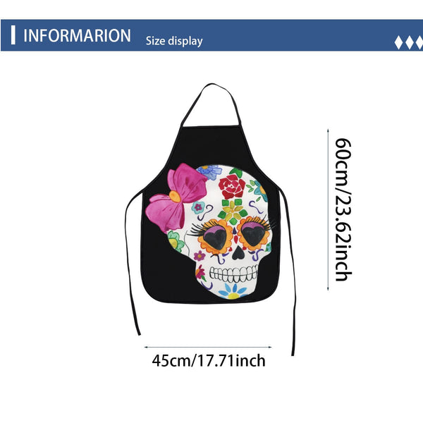 Cute Skull With Pink Bow Childrens Apron