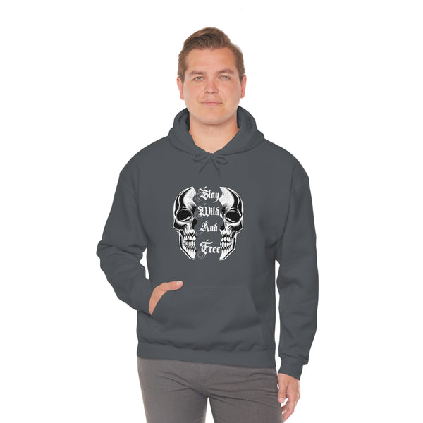 Skull Play Wild And Free Unisex Hooded Sweatshirt