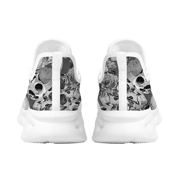 Skull Print Casual Vulcanized Comfort Lace Up Sneakers