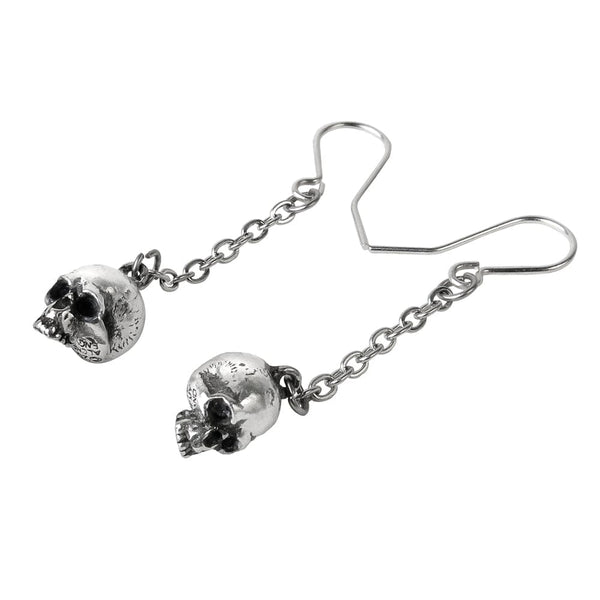 Jawless Deadskulls Pair of small pewter Earrings - Skull Clothing and Accessories Skull only Merchandise