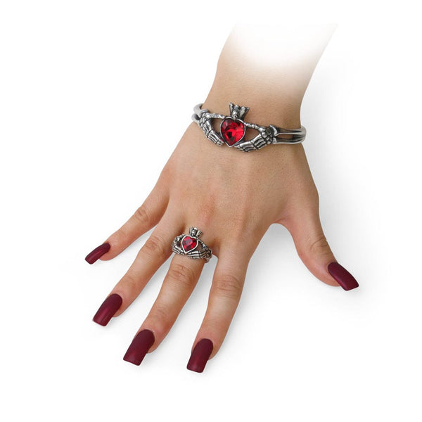 Skull Red Heart Ring - Skull Clothing and Accessories Skull only Merchandise