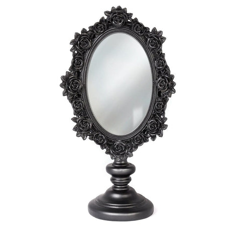 Beautifully Decorated Black Rose Dressing Table Mirror