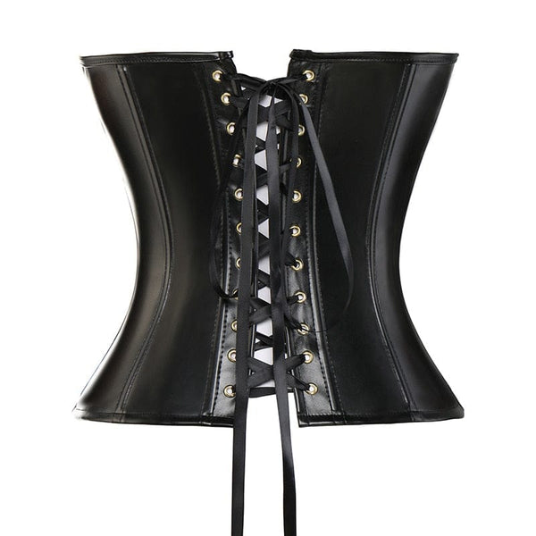 Womens's Lace Up Boned Overbust Steampunk Corset