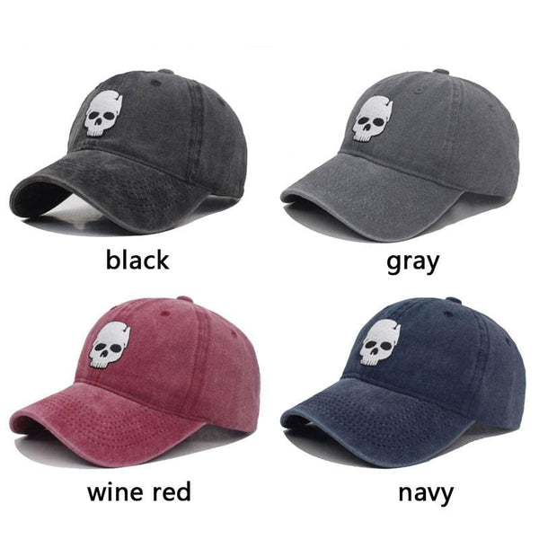 Vintage Skull Men's Snapback Gorras Hat 4 Colors