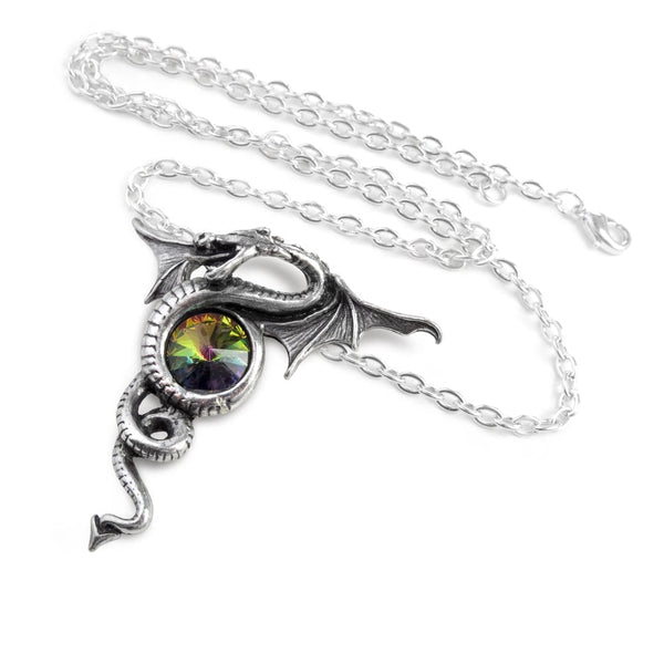 Dragon Of Eternity With Round Crystal Pendant