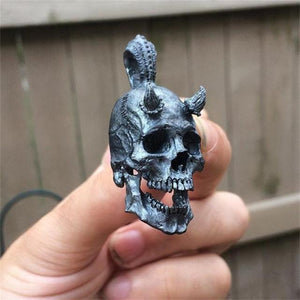 Black Skull Necklace Pendant Stainless Steel