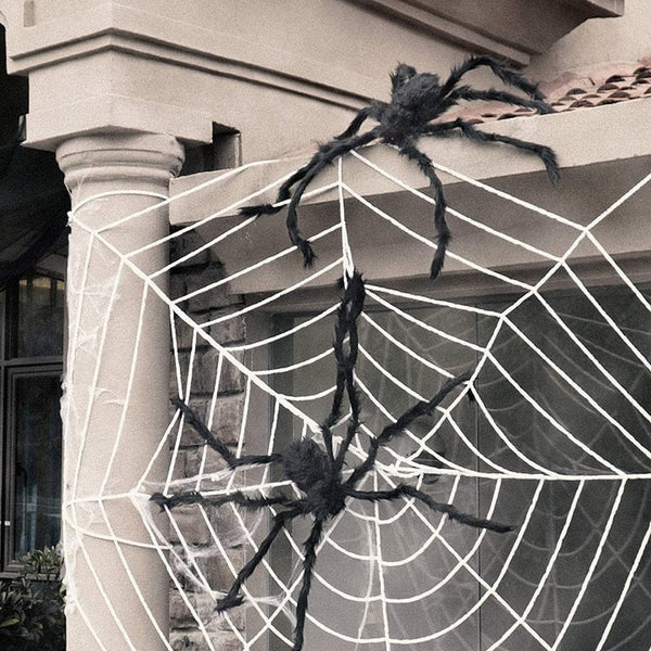 Giant Halloween Black Plush Spiders 7 Sizes