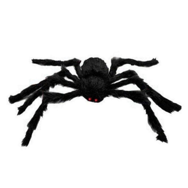 Giant Halloween Black Plush Spiders 7 Sizes