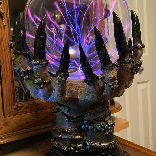 Skull Magic Claw Electrostatic Ball Night Light Lamp