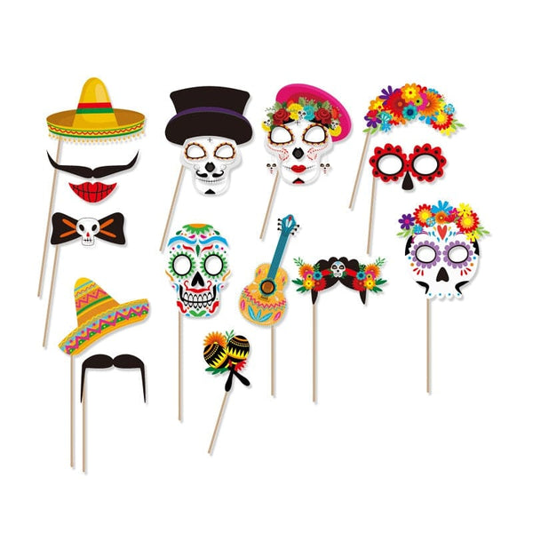 Mexico Day of The Dead Theme Skull Banner Multicolor Party Decorations