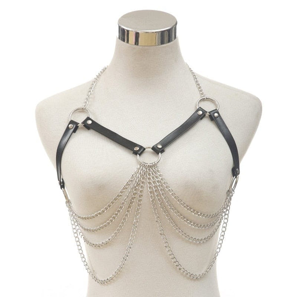 Woman's Chain Top or Chain Leather Belt Goth Accessories