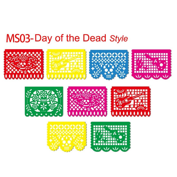 Mexico Day of The Dead Theme Skull Banner Multicolor Party Decorations