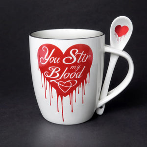 Heart You Stir My Blood Cup and Spoon