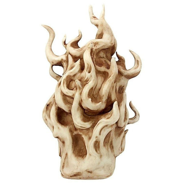 Hell's Skull Licking Flames Statue