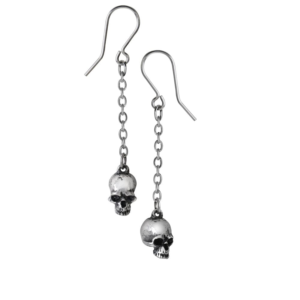 Jawless Deadskulls Pair of small pewter Earrings - Skull Clothing and Accessories Skull only Merchandise