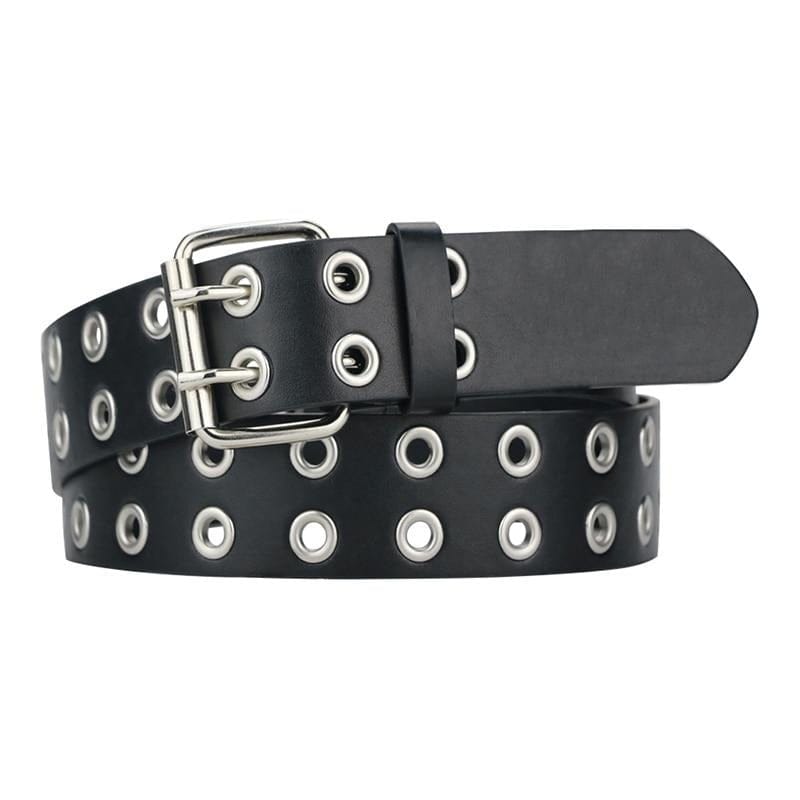 Punk Goth Double Pin Buckle Belt 5 Colors – Everything Skull