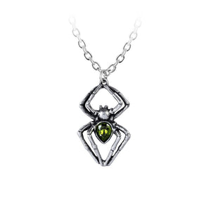 Deadly Emerald Poisionouse Spider Pendant Necklace