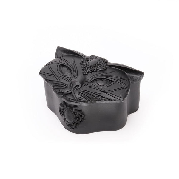 Place Your Treasures In A Black Sacred Cat Trinket Box