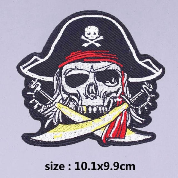 Punk Skull Patches For Clothing Embroidery