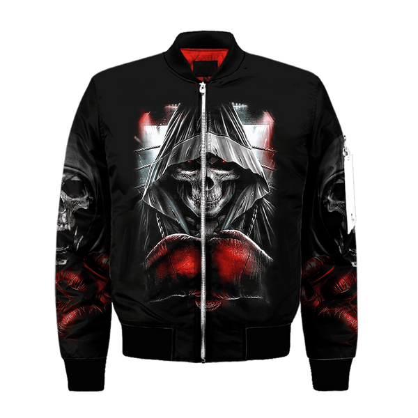 Men's Skull All over Printed Zip Casual Jacket 12 Patterns