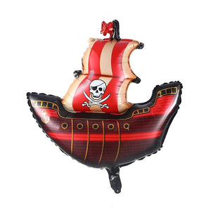 Large 86x158cm Skull Pirate Ship Balloon Birthday Decorations
