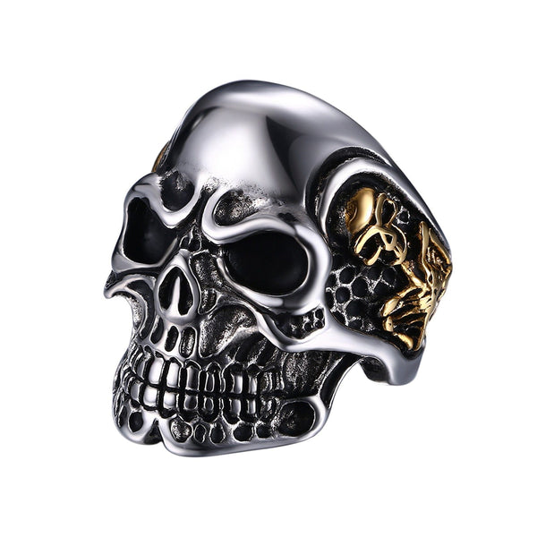 Skull Head Vintage Stainless Steel Ring Punk Style Jewelry