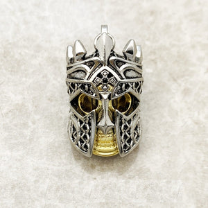 Skull Knight Vintage Sterling Silver Pendant For Necklace
