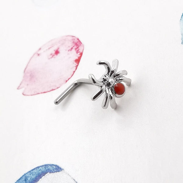 Spider Nose Piercing Stud Stainless Steel Body Jewelry