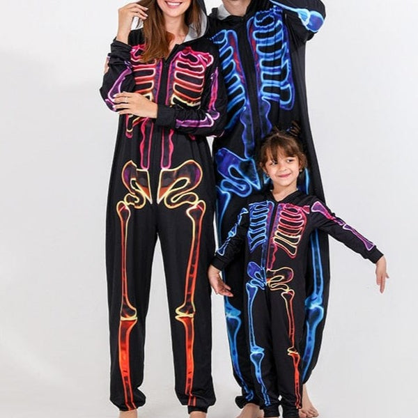 Colorful Skull Print Family Pajamas