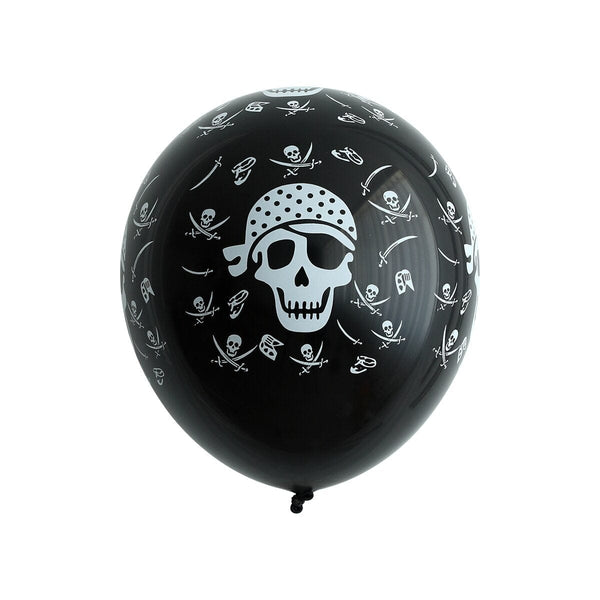 108Pcs Skull Pirate Ship Theme Balloon Garland Latex Balloon Birthday Party Decoration