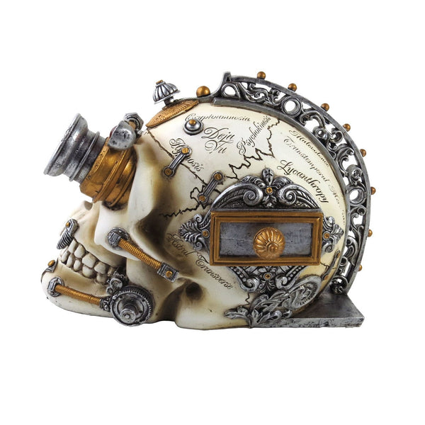 Steam-Cerebrum Skull Figurine for Home or Office