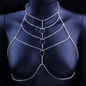 Women's Body Chain Rhinestone Jewellery Bra