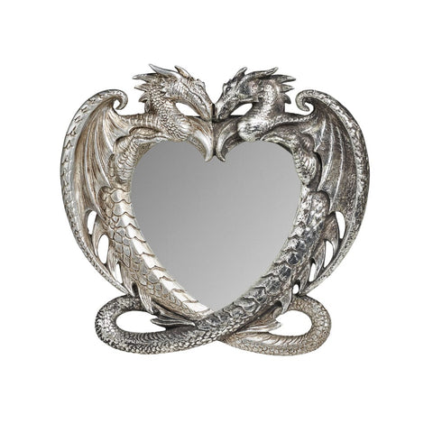 Two Love Dragons Wrapped around This Mirror