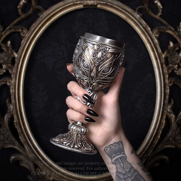 Showcasing The Face Of The Imperious Feline Goblet