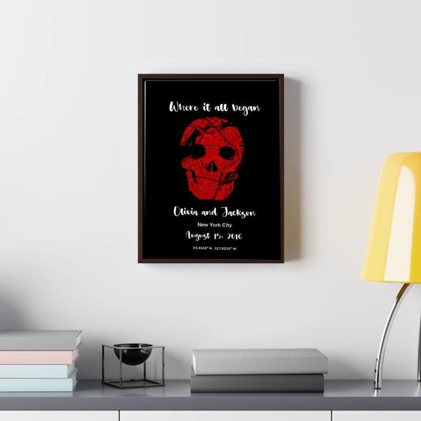 Where it all began - Black Red Skull Design Black Background