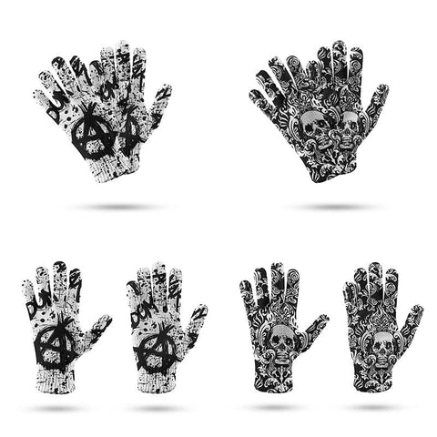 Women's or Men's Skeleton Comfortable Touch Screen Skull Gloves