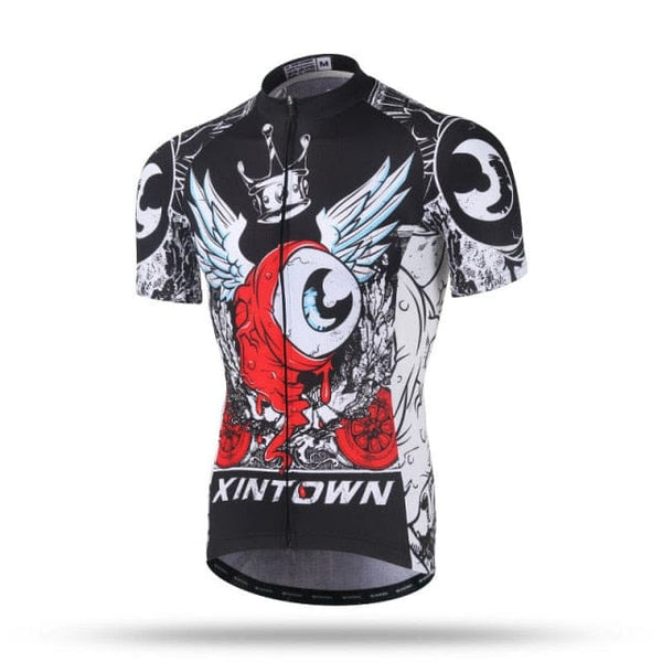 Skull Breathable Cycling Short Sleeve Jersey 10 Patterns