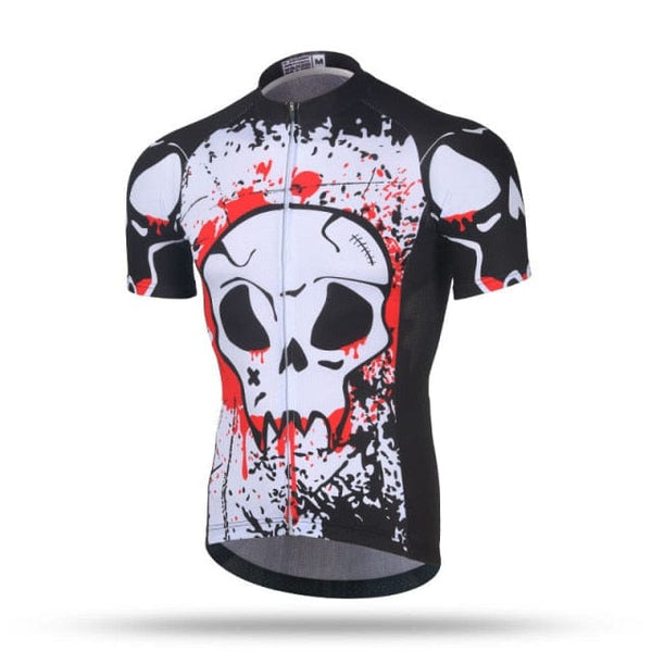 Skull Breathable Cycling Short Sleeve Jersey 10 Patterns