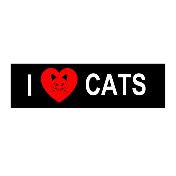 I Heart Cats - Original Skull Bumper Stickers