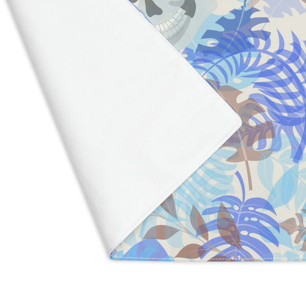 Skulls Blue & Beigh Leaves Placemat, 1pc