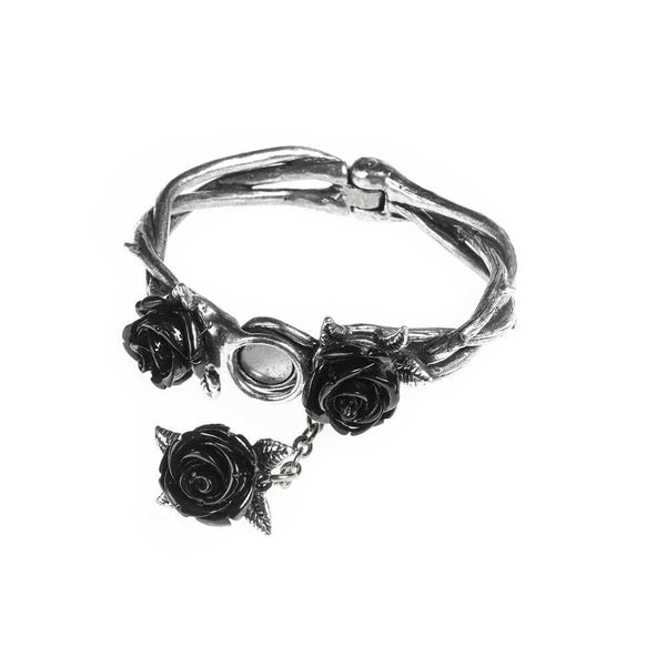 Wild Black Rose Fixed to A Thorny Vine Bracelet