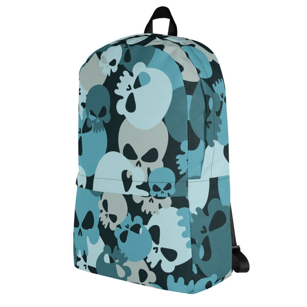 Blue Camo Skull Backpack