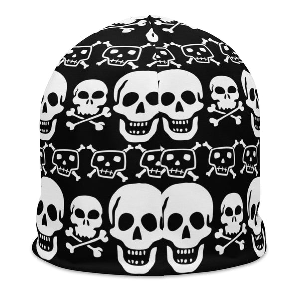 Rock The Cold-Weather With This Ultra-Modern White Skulls Black Beanie