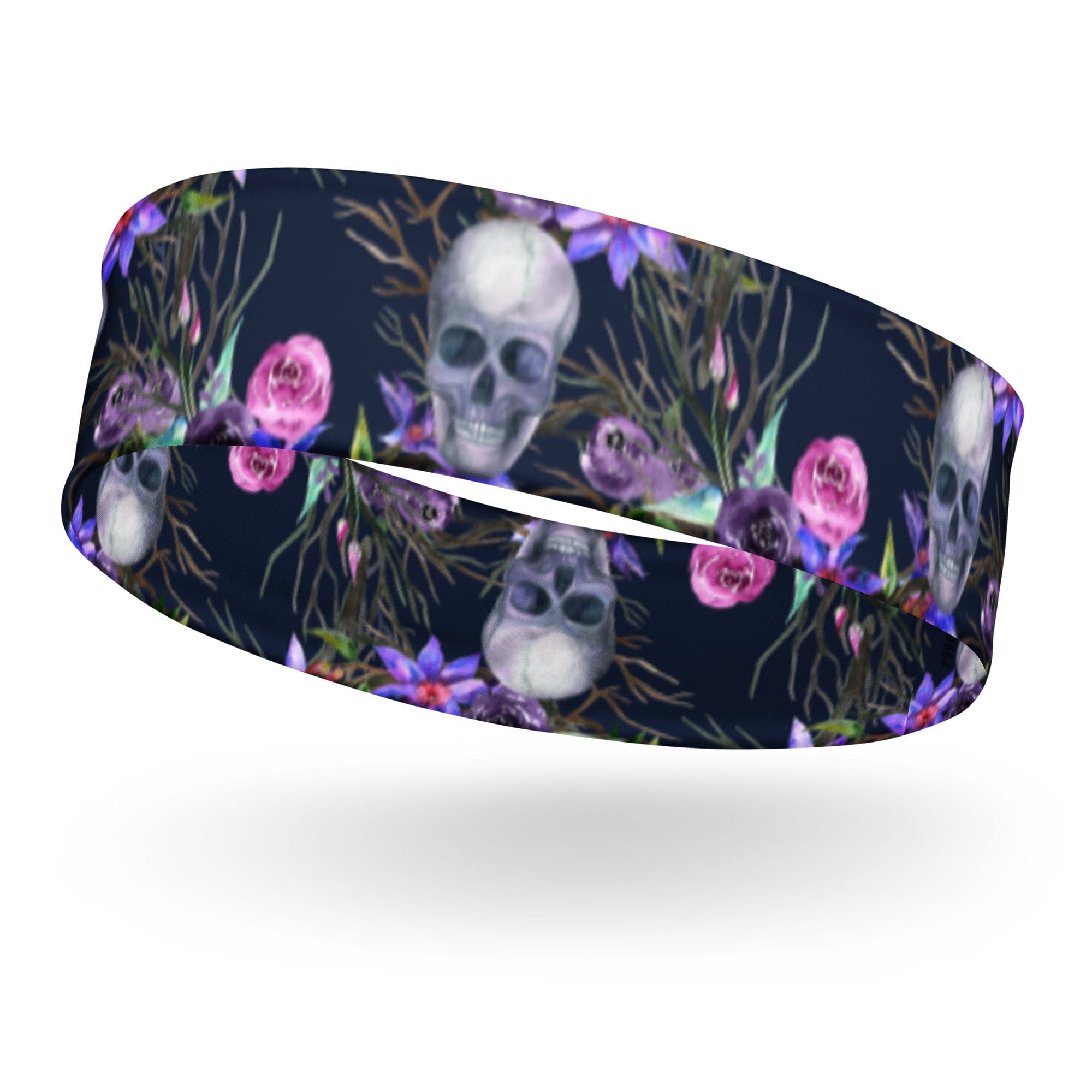 Purple Skull Floral Headband