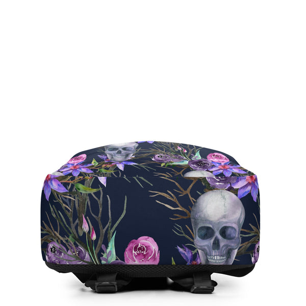 Skull Floral Minimalist Backpack