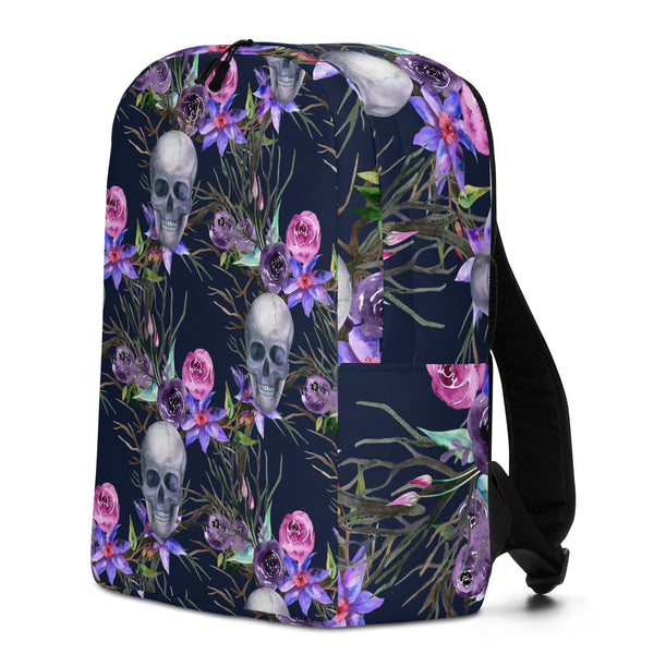 Skull Floral Minimalist Backpack