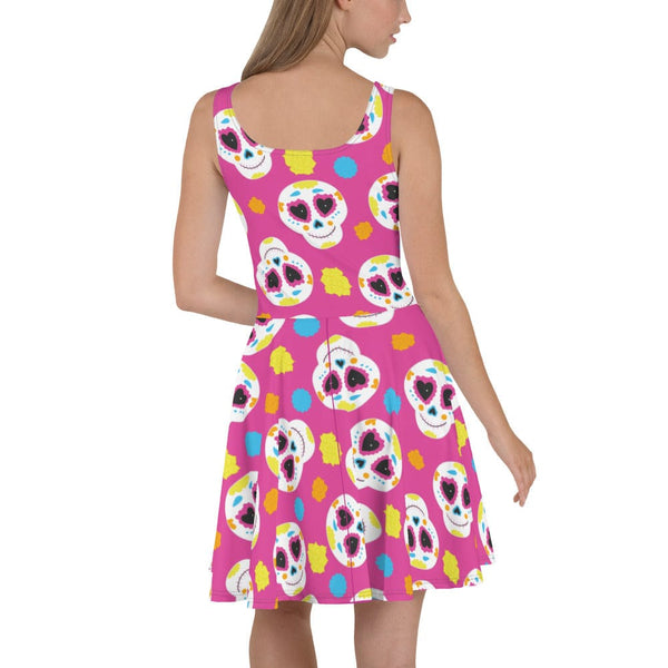 Women's Mexican Sugar Skulls Skater Dress