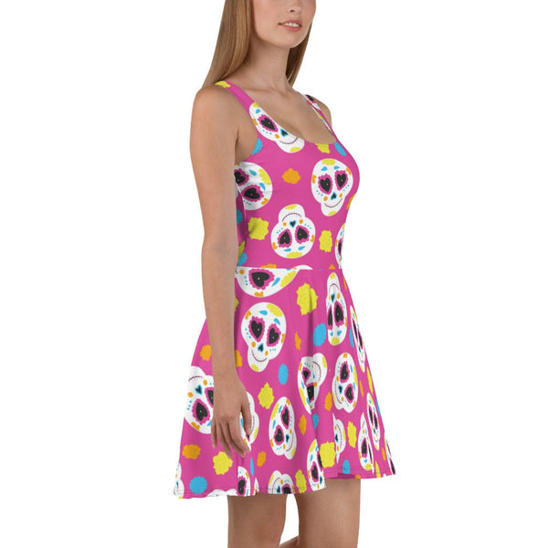 Women's Mexican Sugar Skulls Skater Dress